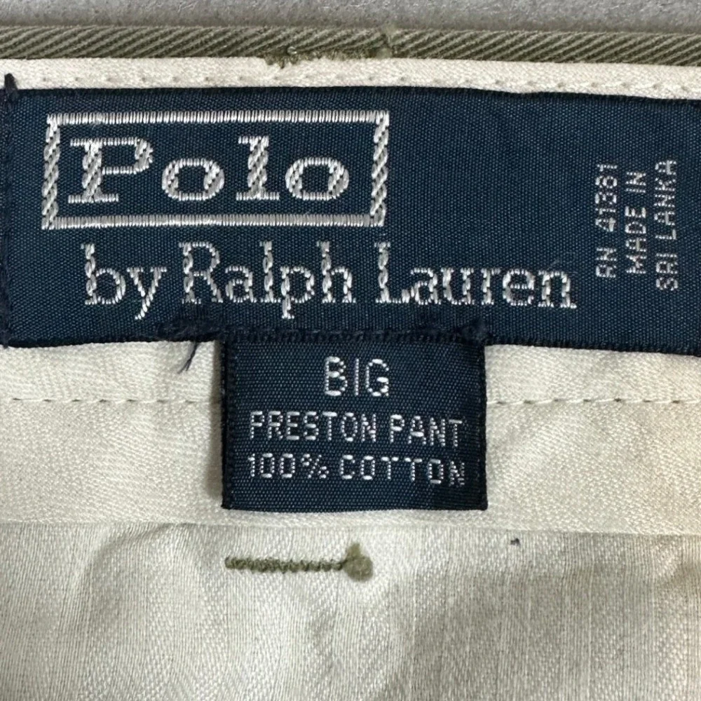NEW Polo Ralph Lauren Preston Pants Mens 54X29 Big Tall Olive Green Khakis Chino